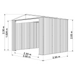 Absco 3023BRK 3.00m x 2.26m x 2.30m Gable Garden Shed Large Garden Sheds Colorbond Double Door